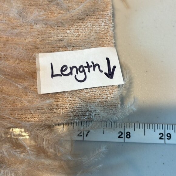 Fabiana Filippi cashmere cotton blend pink ostrich feather hem sweater sz Large - Picture 12 of 13